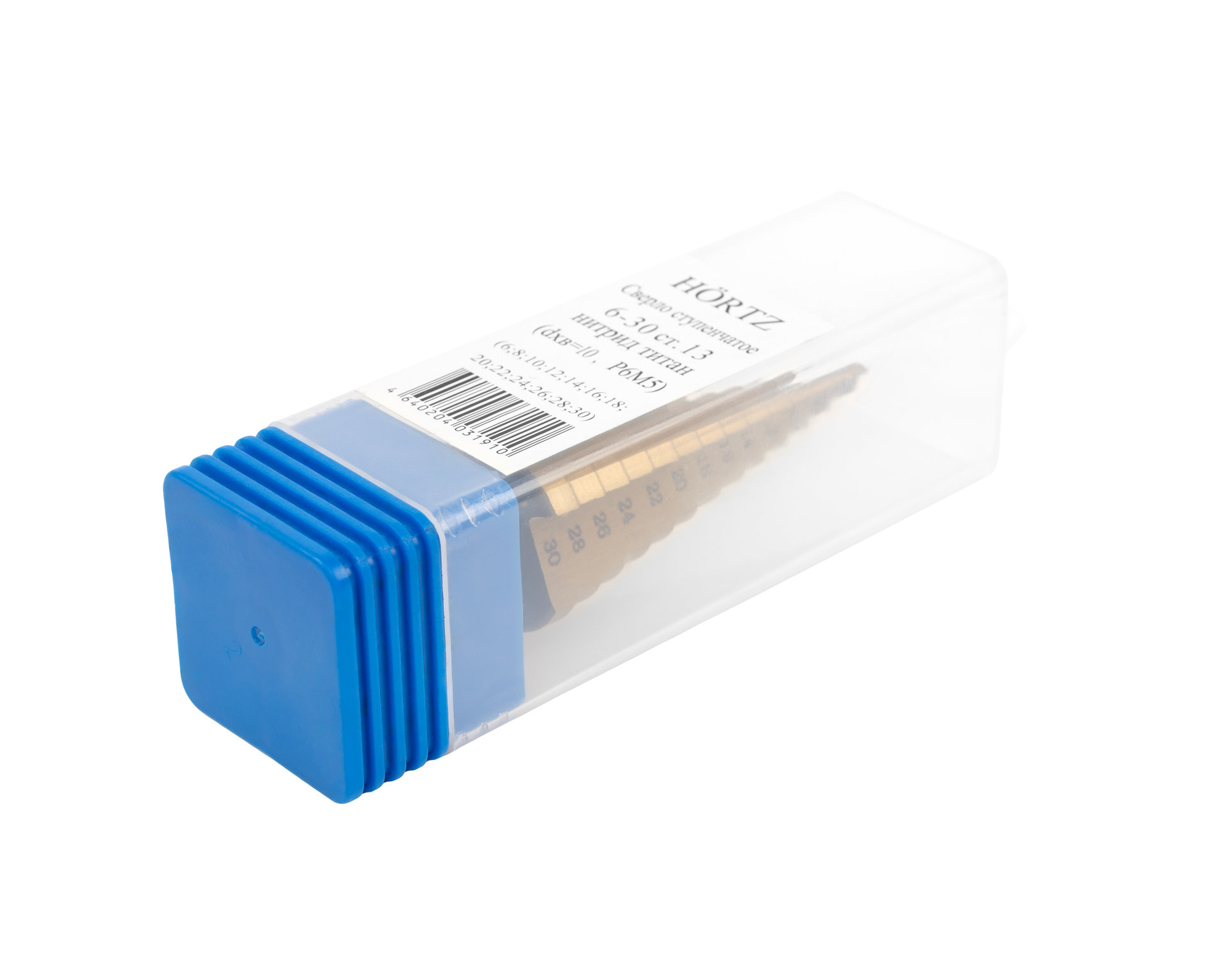 Сверло ступенчатое 6-30 ст.13 нитрид титан (dхв=10 Р6М5) (6;8;10;12;14;16;18;20,22,24,26,28,30) HORTZ