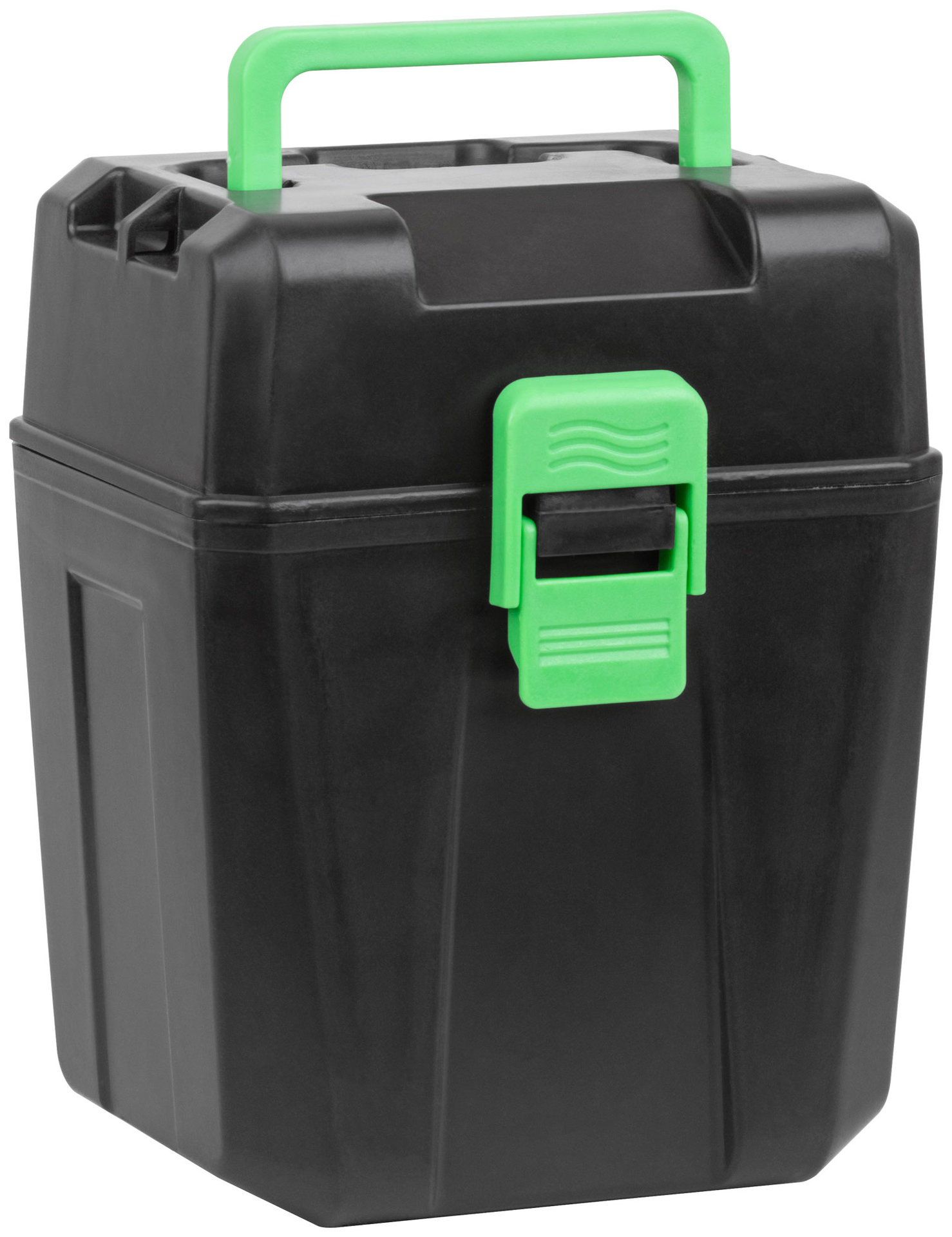 Уровень лазерный самоуспокаивающийся, зеленые лучи, горизонталь + 4 вертикали, диапазон 20 м, Li-Ion аккум., 2 уровня яркости, без треноги, коробка (18635)