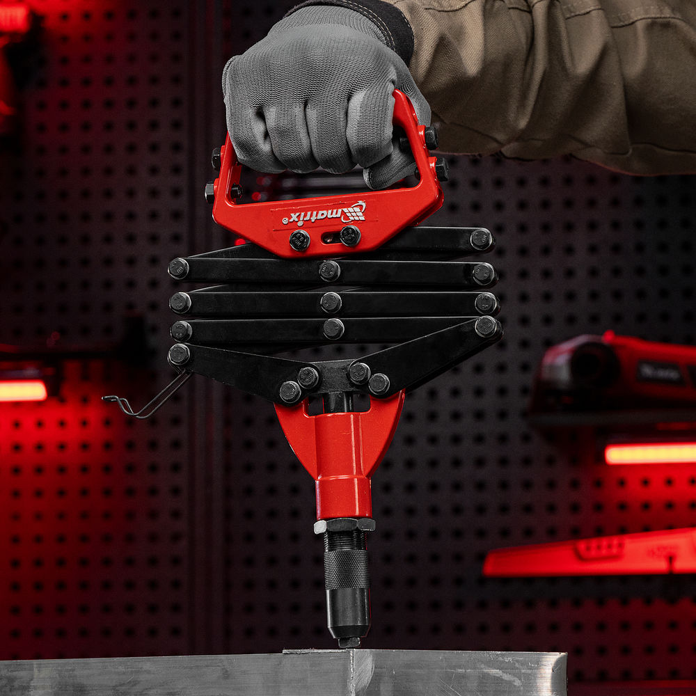 Заклепочник, Гармошка, усиленный, заклепки 3.2-4.0-4.8-6.0-6,4 мм Matrix (405505)