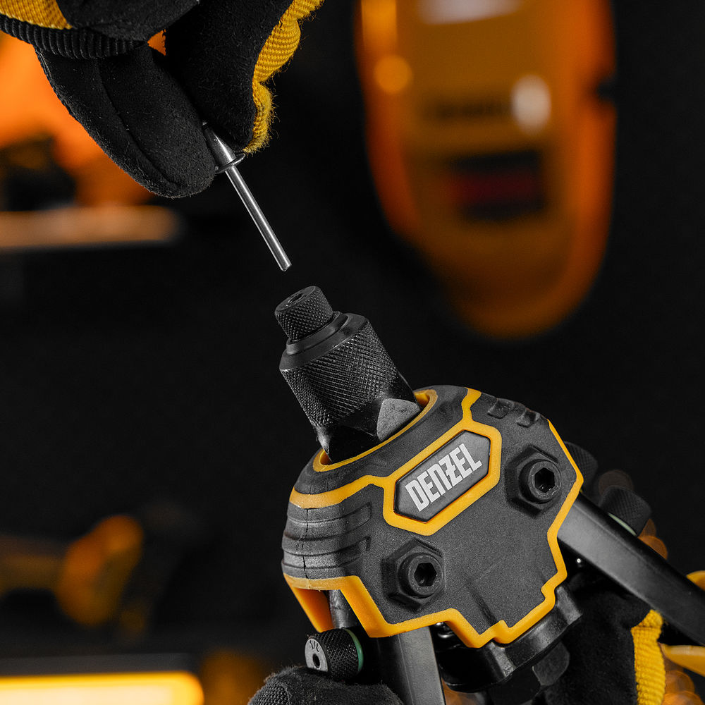 Заклепочник двуручный, заклепки 2,4-3,2-4,0-4,8-6,4 мм Denzel (40500)