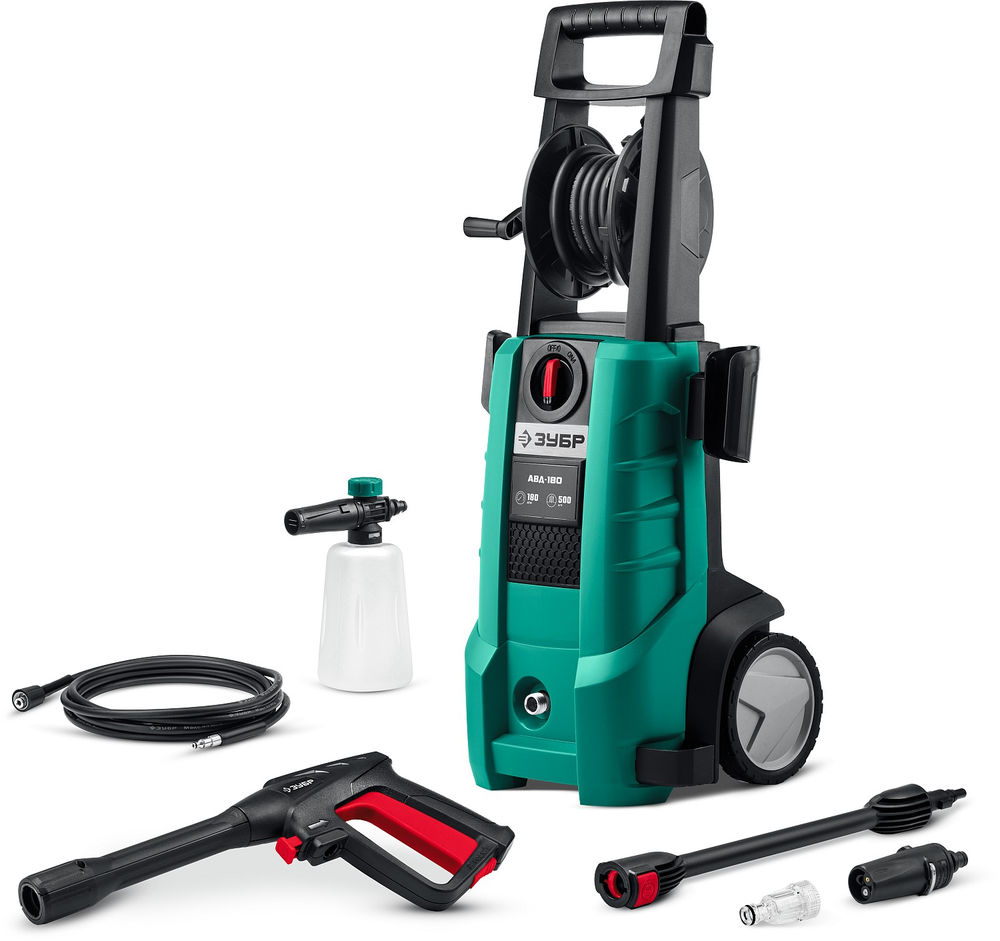Мойка высокого давления 2300 Вт 180 Атм пистолет МИГ-180 ЗУБР АВД-180