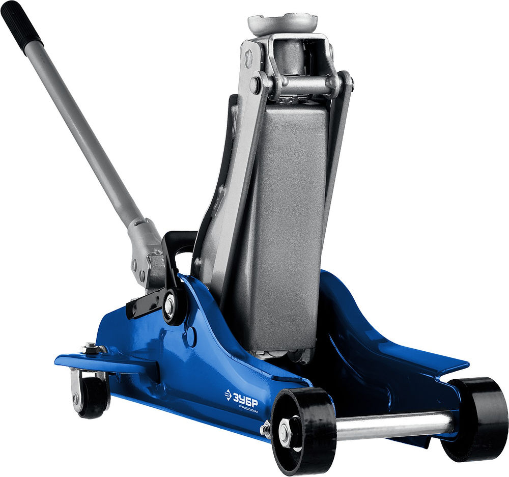 Подкатной домкрат с низким подхватом и поворотной ручкой 2.5 т 90 - 360 мм Профессионал ЗУБР Т-65 43057-2.5