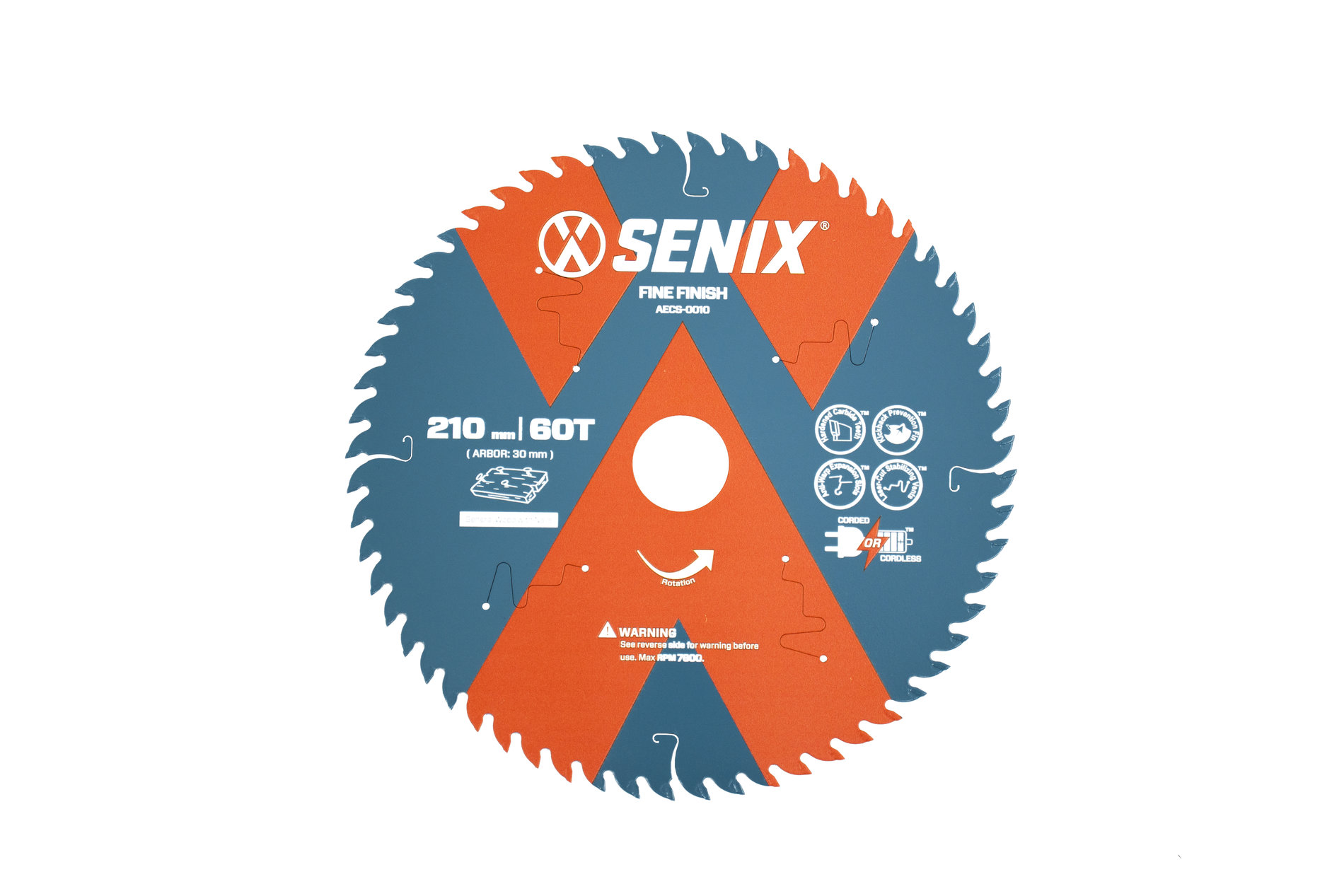 Диск пильный по дереву 210мм х 30 мм, 60Т, SENIX