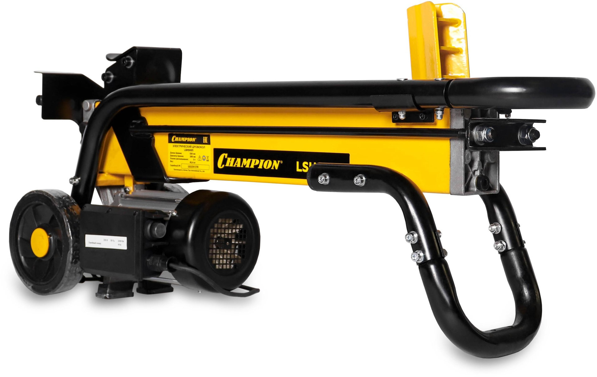 Дровокол CHAMPION LSH5001 (2,2кВт 5тонн 45,4кг, +насадка для колки дров на 4 части) (LSH5001)