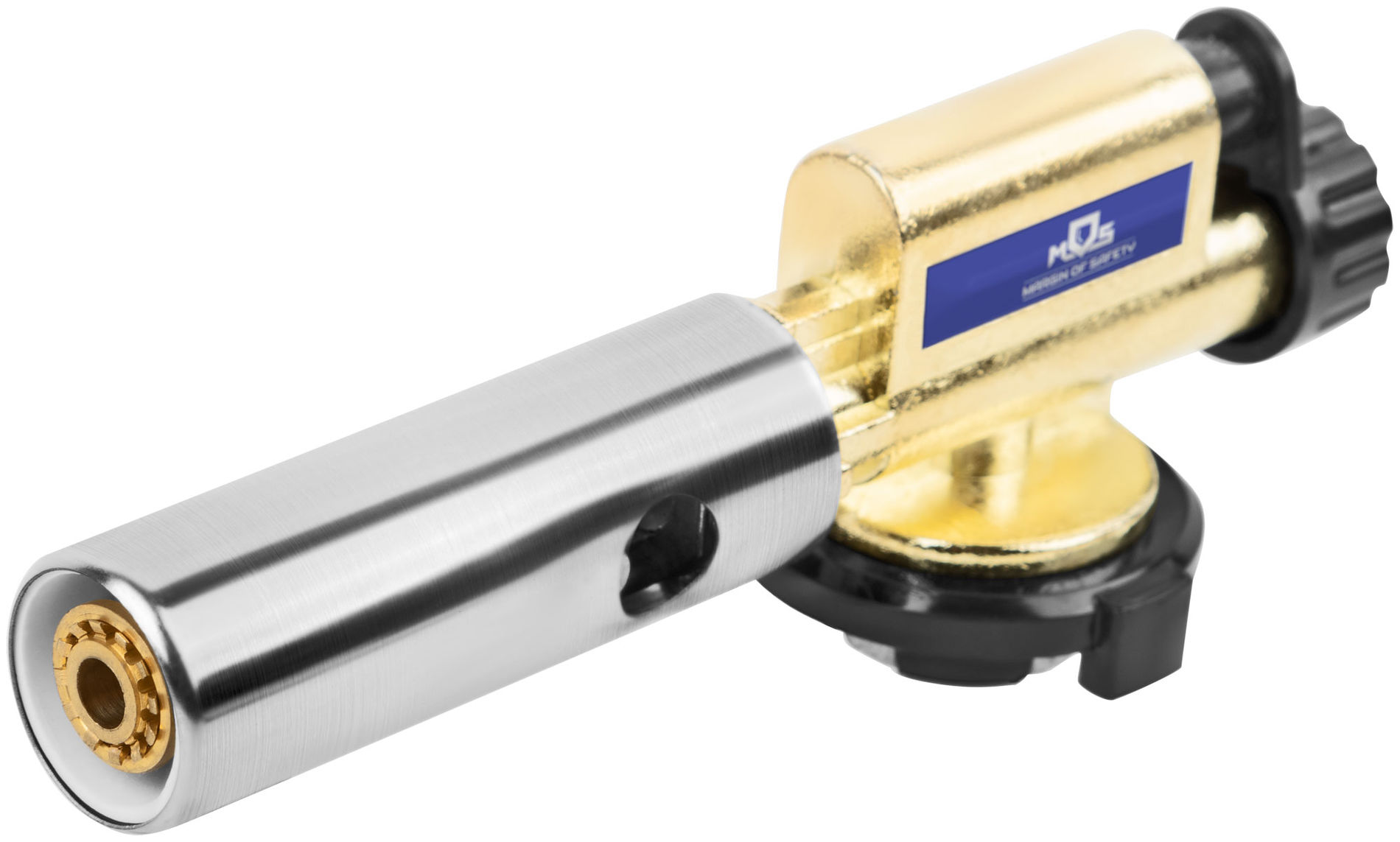 Горелка газовая на цанговый баллон, мет.корпус, с пьезоподжигом, керамич.изолятор, сопло 22 мм (67661М)