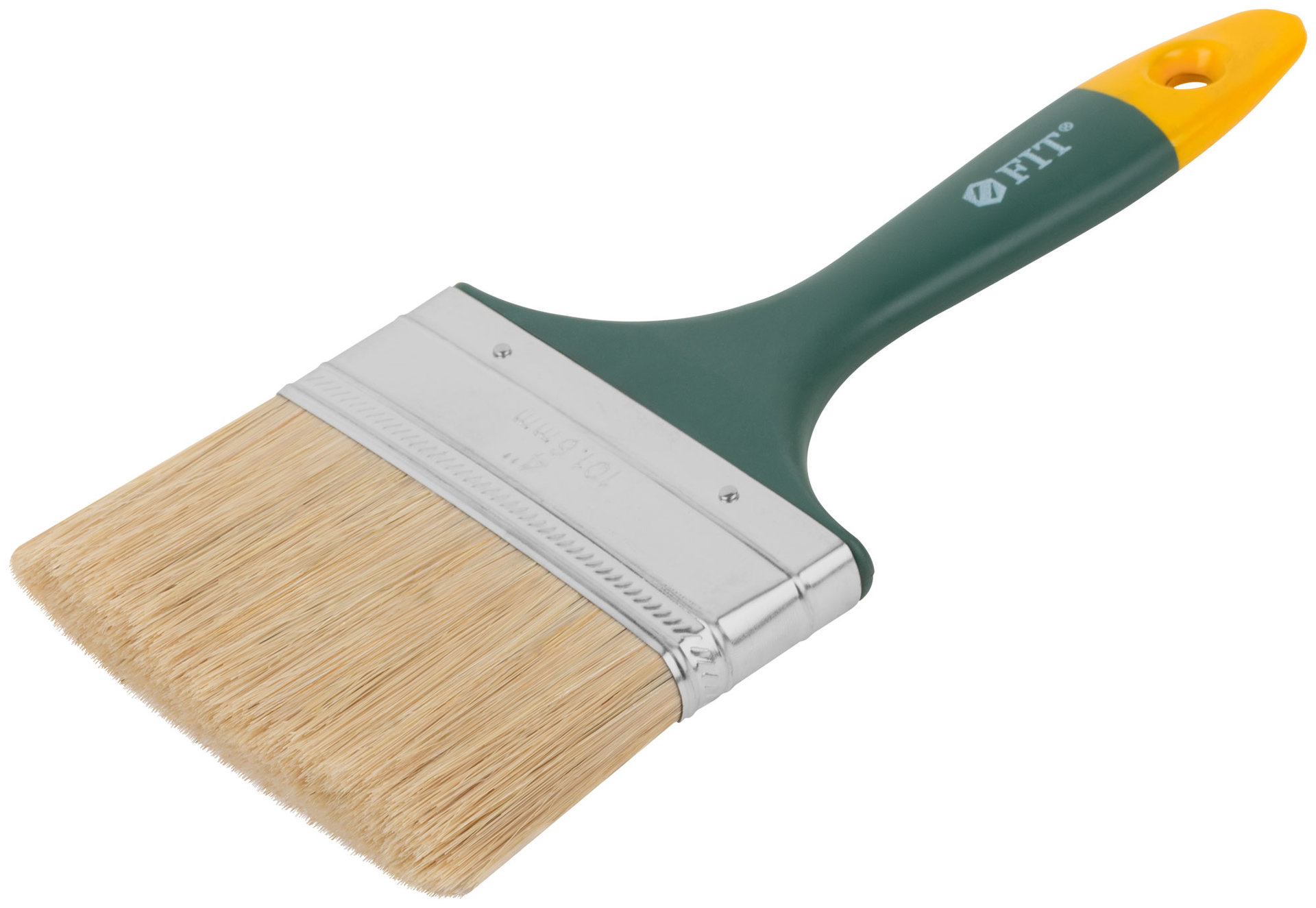 Кисть флейцевая Контур, натур.светлая щетина, пластиковая ручка 4 (100 мм) (01168)