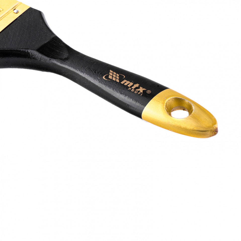 Кисть плоская Профи 2.5, натуральная щетина, деревянная ручка MTX (83153)