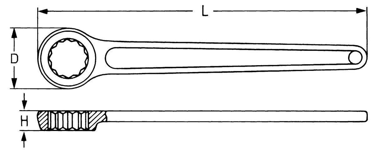 КЛЮЧ одн. накидной HEYCO Qualitatswerkzeuge GmbH & Co. KG HE-00808004620