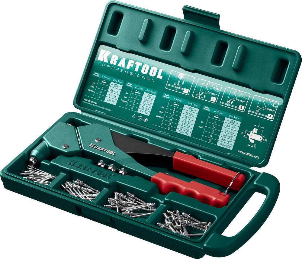 Литой поворотный заклепочник RX-7, 360°, 2.4–4.8 мм, в кейсе KRAFTOOL 31176-H6_z01