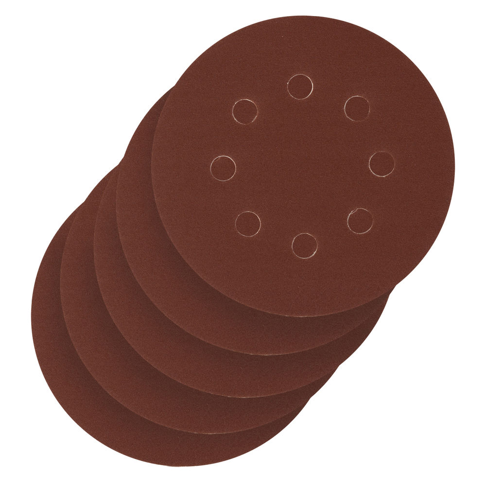 Круг абразивный на ворсовой подложке под липучку, перфорированный, P 220, 125 мм, 5 шт Сибртех (738097)