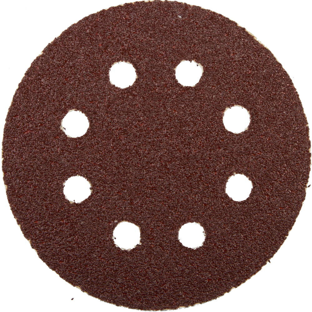 Круг шлифовальный универсальный Мастер 125 мм, 8 отверстий, Р40, 5 шт ЗУБР 35562-125-040