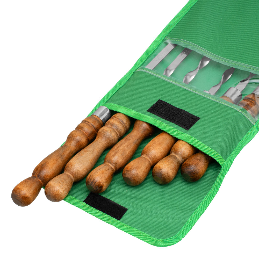 Набор шампуров плоских, 650 мм, с деревянной рукояткой, в чехле, 6 шт., Camping// Palisad (69753)