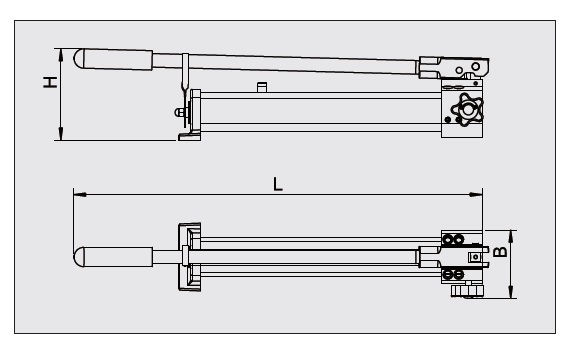 Насос ручной гидравлический алюминиевый НРГ-2500А; 700 бар; 2,5 л, ТЕХРИМ, 811005-14
