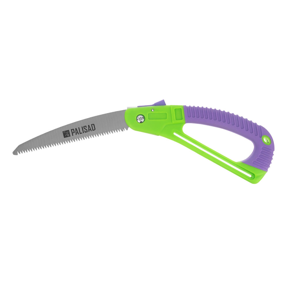 Пила садовая складная,175 мм, пластиковая обрезиненная рукоятка, защитная кулиса, Palisad (60411)