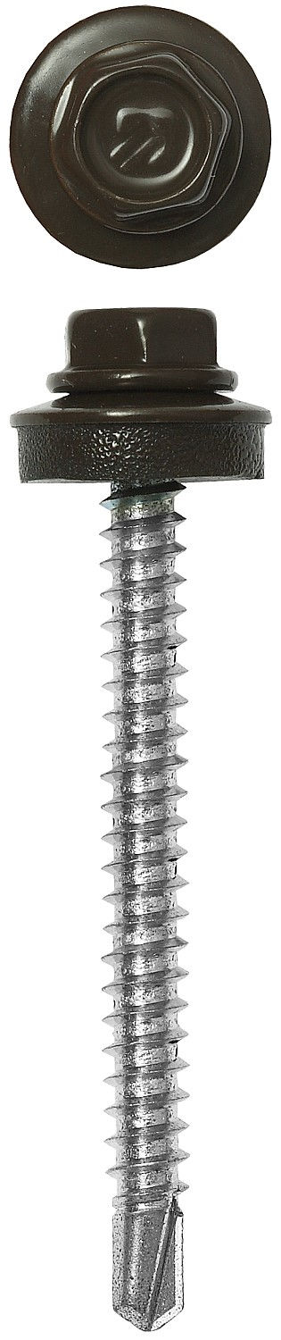 Саморез кровельный 70 х 4.8 мм, RAL 8028 земляно-коричневый, 800 шт СКД ЗУБР 4-300310-48-070-8028