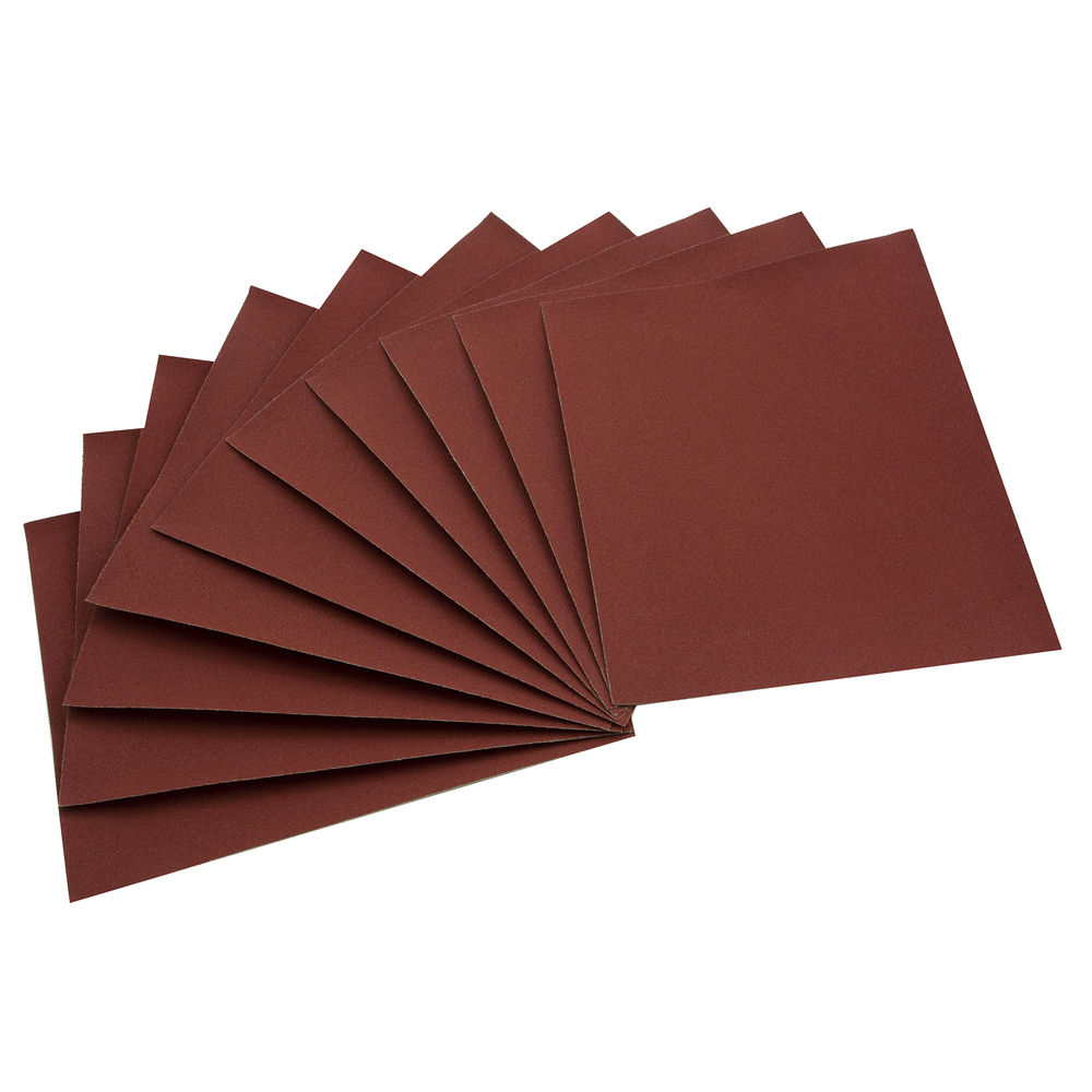 Шлифлист на бумажной основе, P 80, 230 х 280 мм, 10 шт, влагостойкий Сибртех (756067)