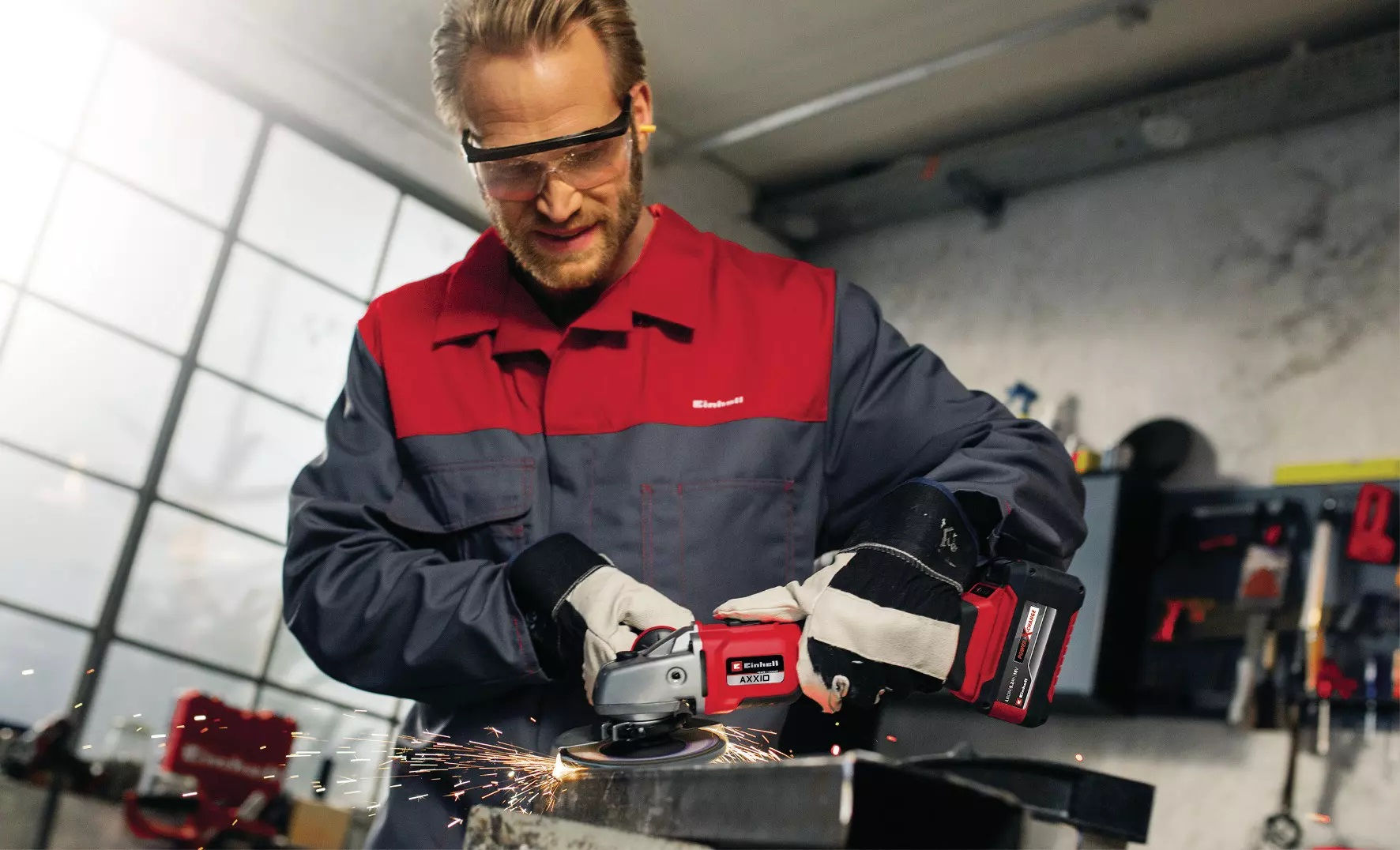 Шлифмашина угловая акк. Einhell PXC (TE-AG) AXXIO 18/150 Li BL + 1 акк.4 Ач + ЗУ 3 А (4431144SET)