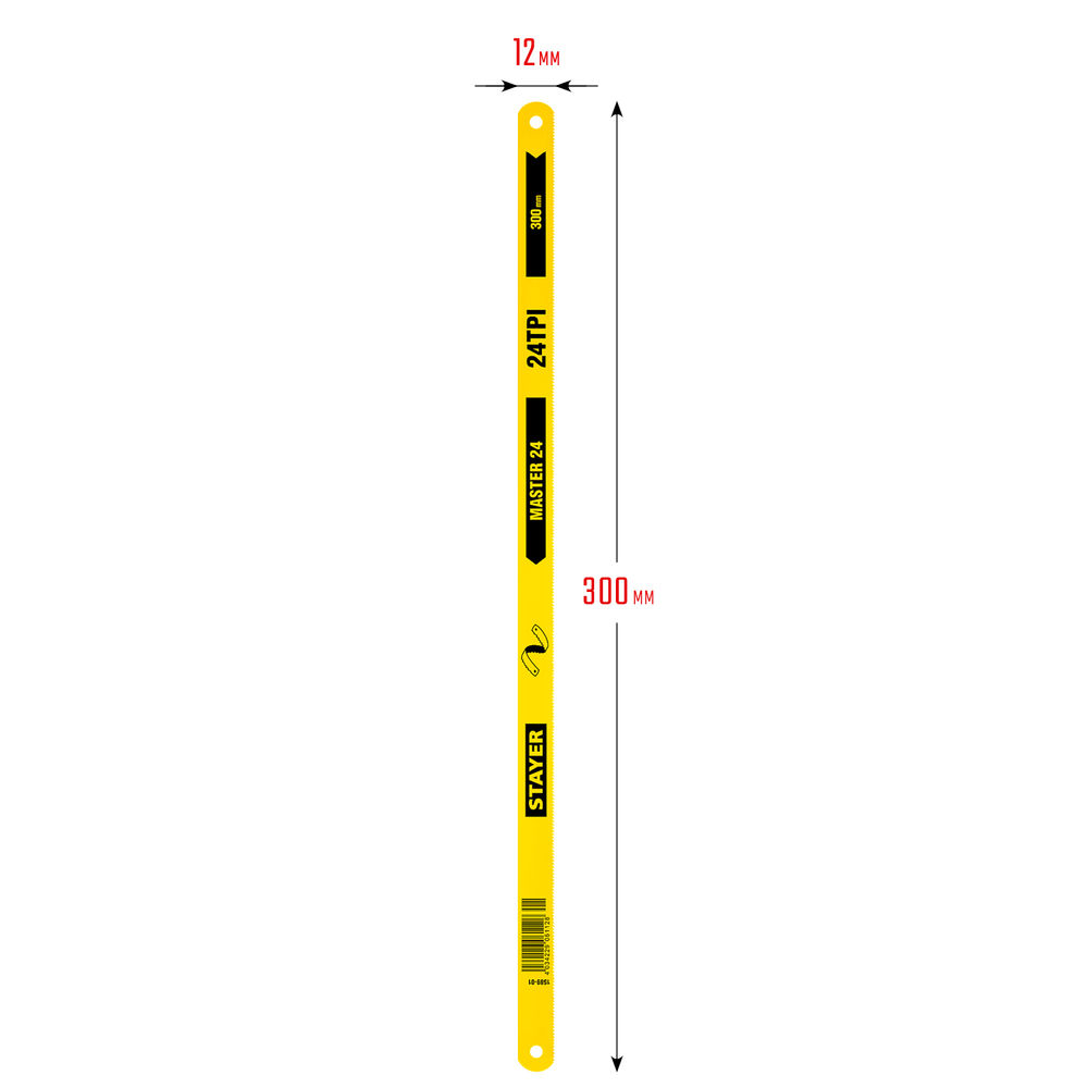 Полотно по металлу 24 TPI, 300 мм, 1 шт, коробка 50 шт MASTER-24 STAYER 1589-01