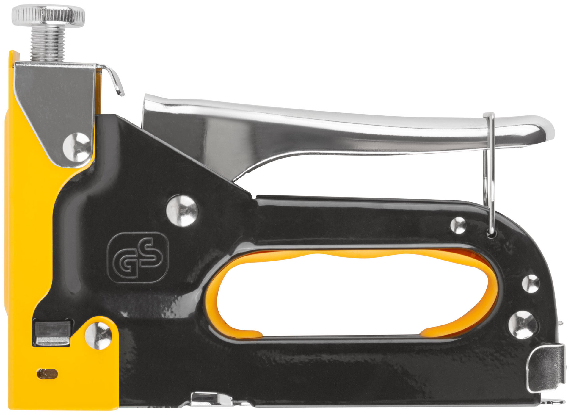 Степлер для узких скоб тип 53 4-14 мм, регулировка силы удара, металлический корпус (32114)