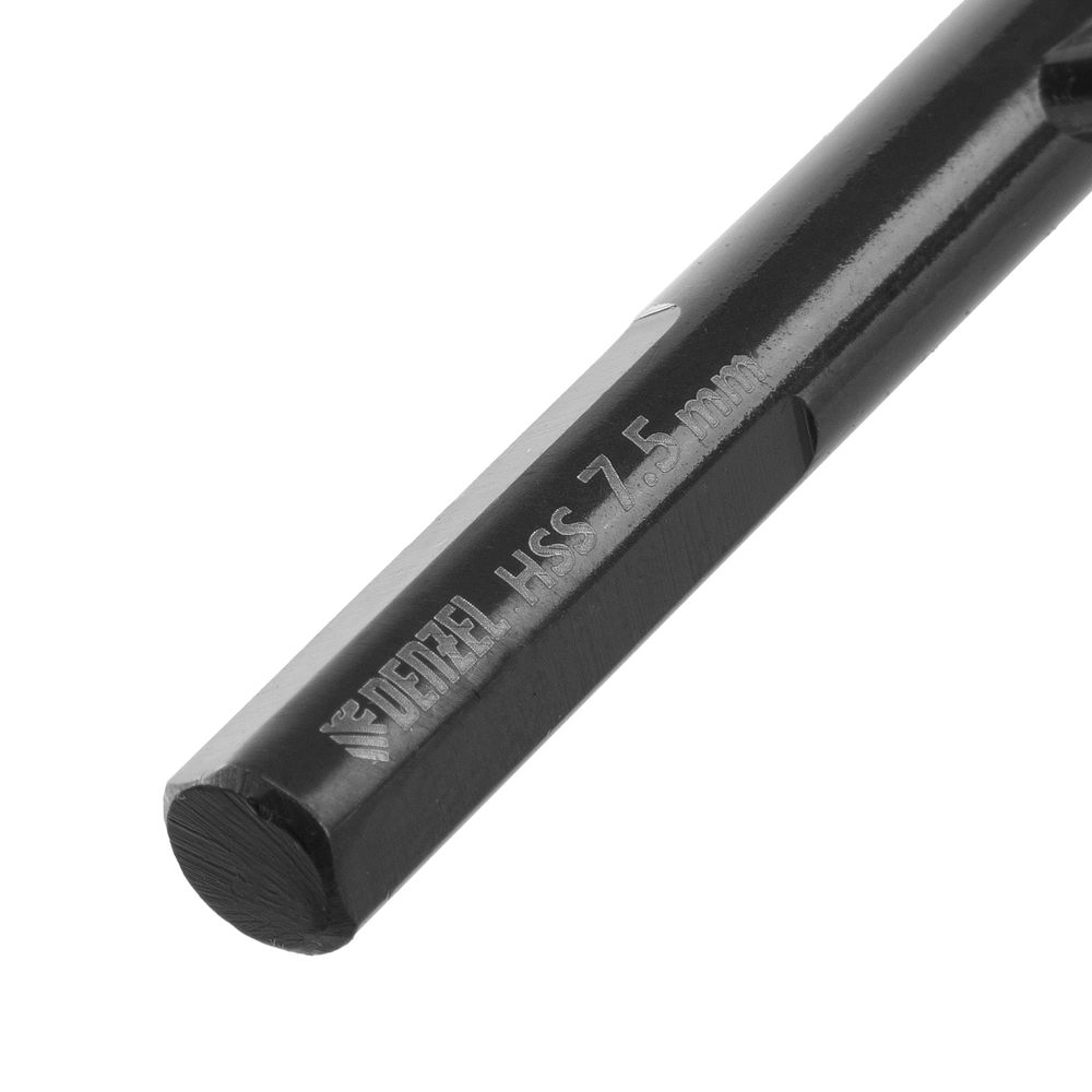 Сверло по металлу, 7,5 мм, HSS-Tin, Golden Tip, 8 шт. Denzel (717218)