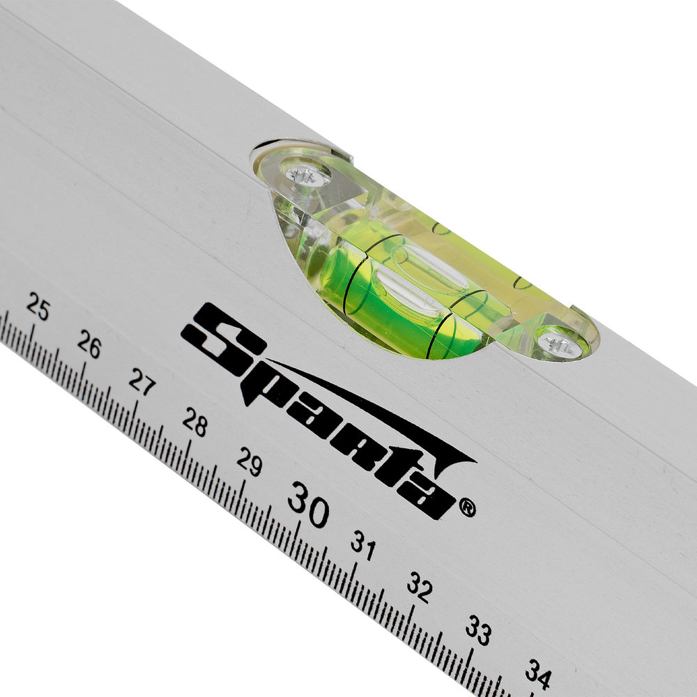 Уровень алюминиевый, 600 мм, 3 глазка, линейка Sparta (331235)