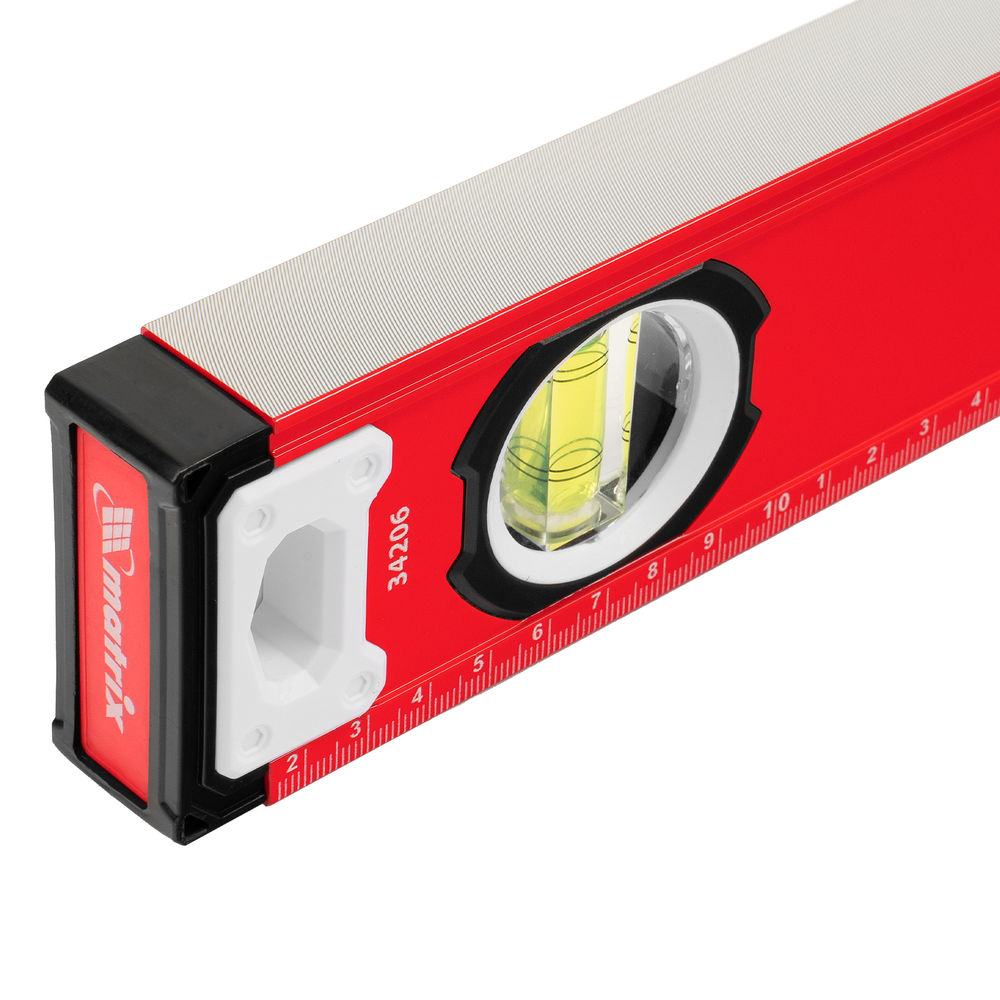 Уровень алюминиевый, фрезерованный, 3 глазка, рукоятки, 2000 мм Matrix (34206)