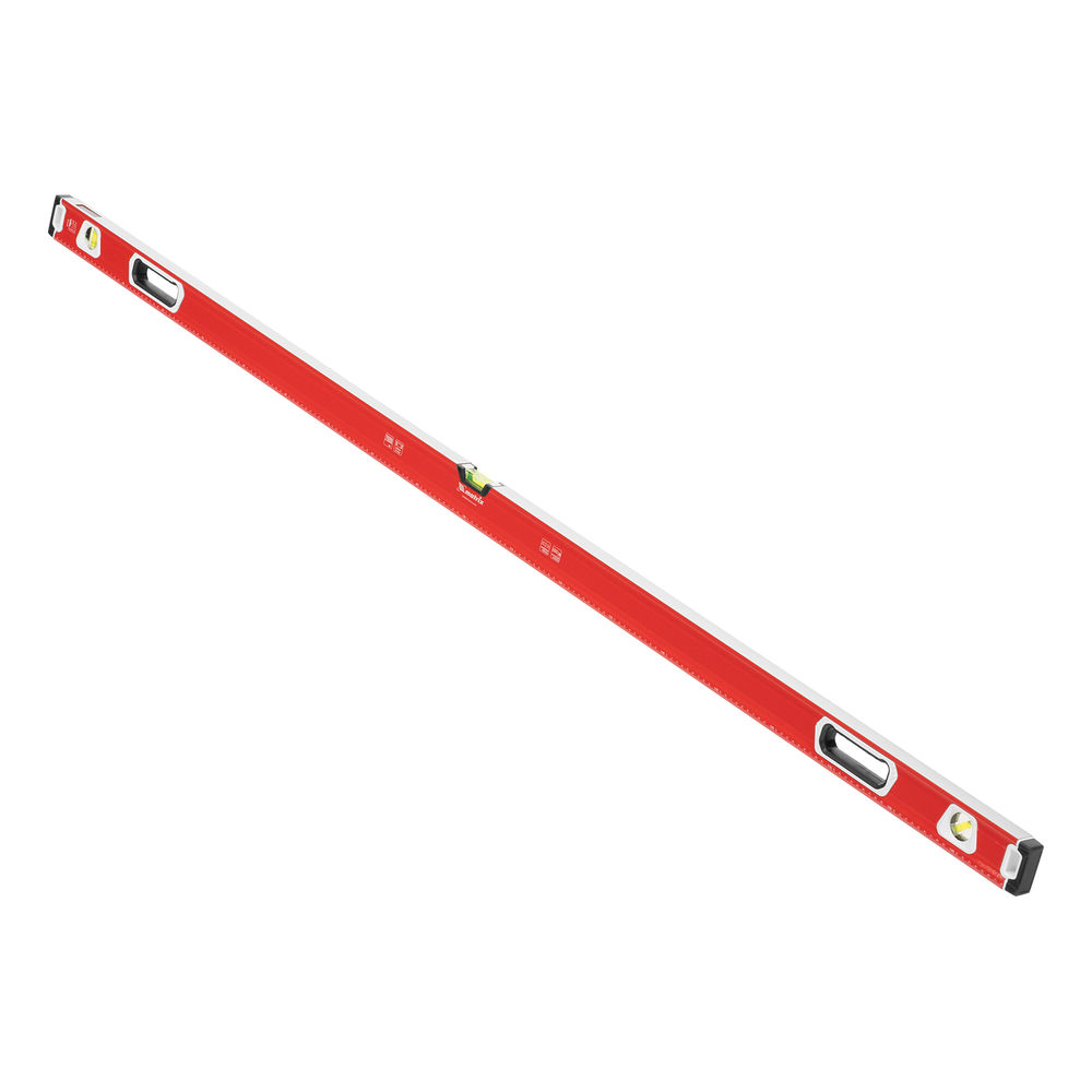 Уровень алюминиевый, магнит, фрезерованный, 3 глазка (1 зеркальный) двухкомпонентные рукоятки, 2000 мм Matrix (34736)