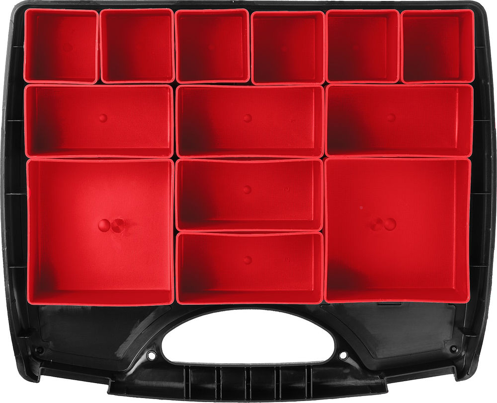 Органайзер 325 х 280 х 60 мм пластиковый с 13 съемными лотками ЗУБР ВОЛГА-13 38034-13