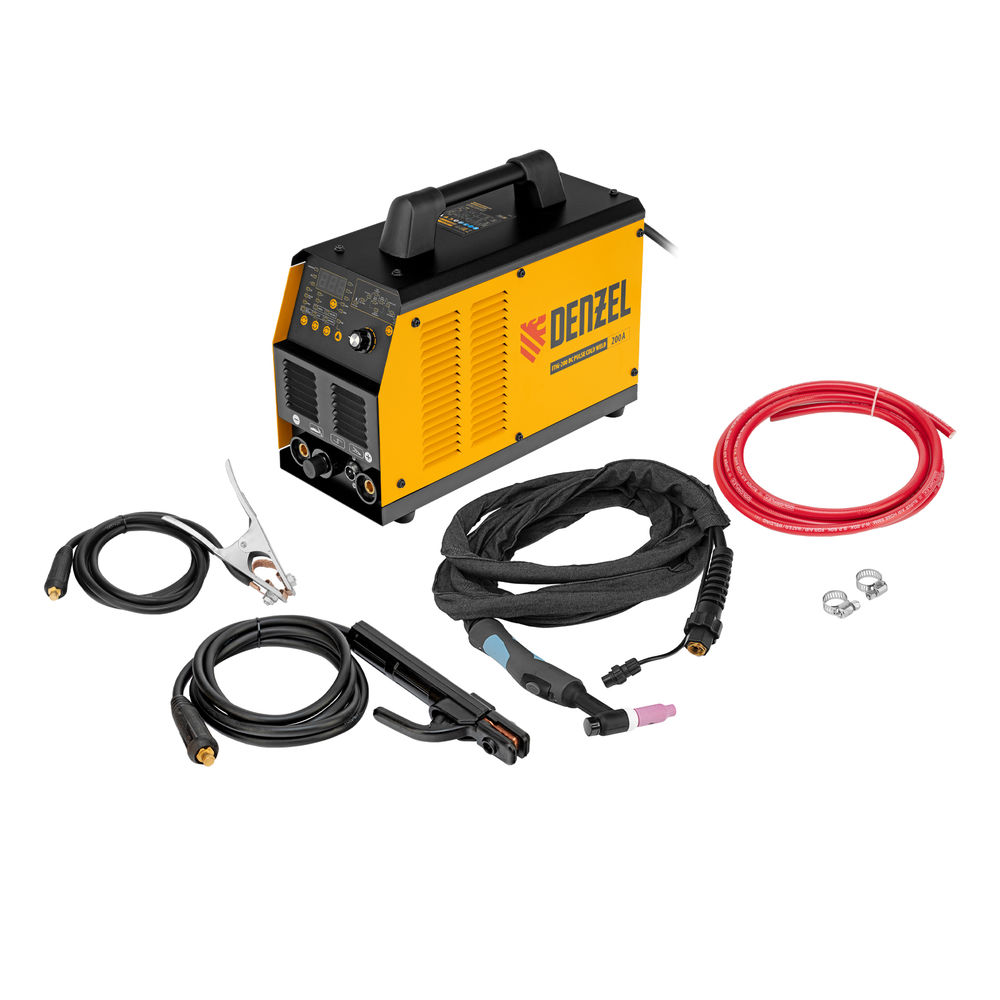 Аппарат инвертор. аргонодуговой сварки ITIG-200 DС Pulse Cold Weld, 200 А, ПВ 60% Denzel (94329)