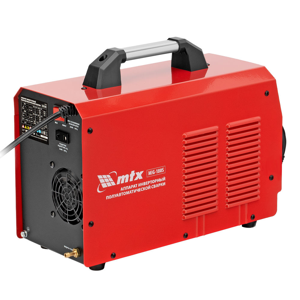 Аппарат инвертор. полуавтомат. cварки MIG-180S, 180A, ПВ 60%, катушка 5 кг MTX (94302)