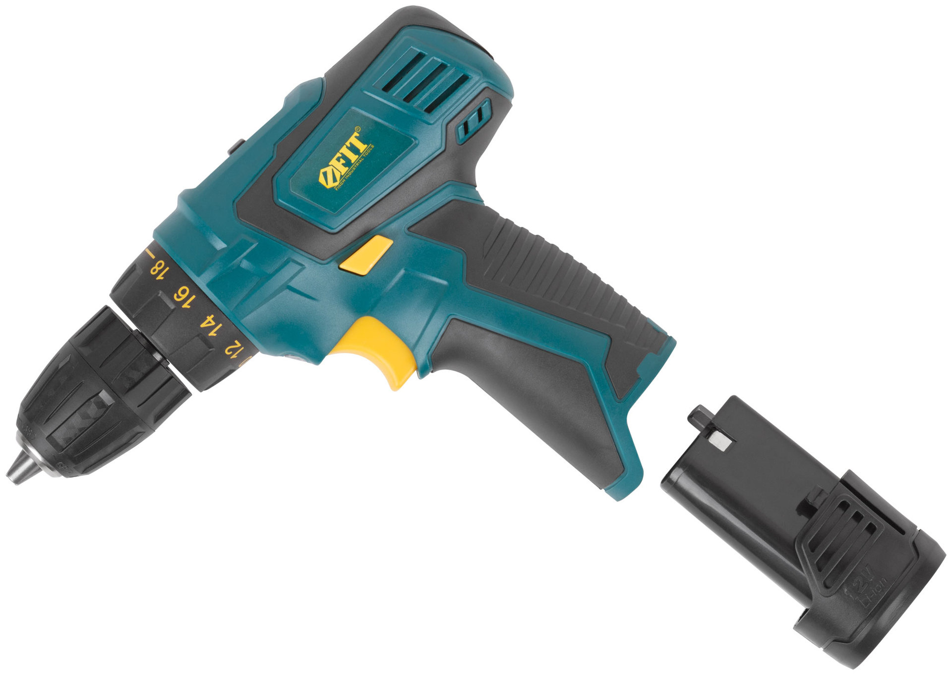 Дрель-Шуруповерт акк. 12 В; 0-650 об/мин; 15 Нм; 1 (Li-Ion) 1,3 Ач; 1 ч.; рез. накл.; коробка (80179)