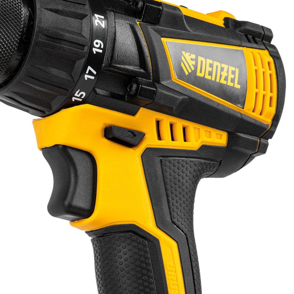 Дрель-шуруповерт аккумуляторная, бесщет. BLDL-IB-18-02, Li-Ion, 18 В, 2 акк. Denzel (26121)