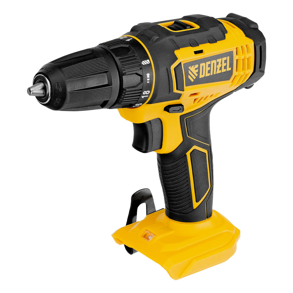 Дрель-шуруповерт аккумуляторная CDL-18-0, Li-Ion, 18 В Denzel (26117)