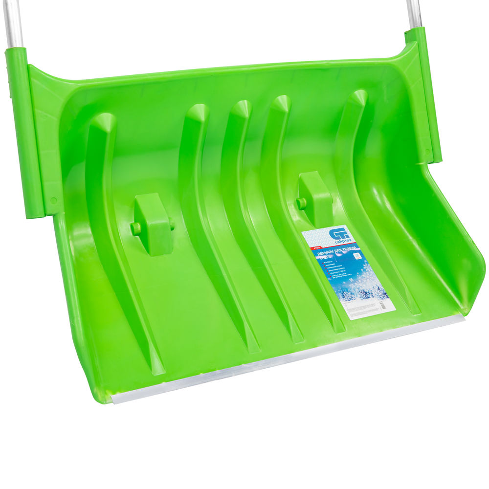 Движок для уборки снега пластиковый, 810 х 535 х 1300 мм, алюминиевая рукоятка, Сибртех (61499)