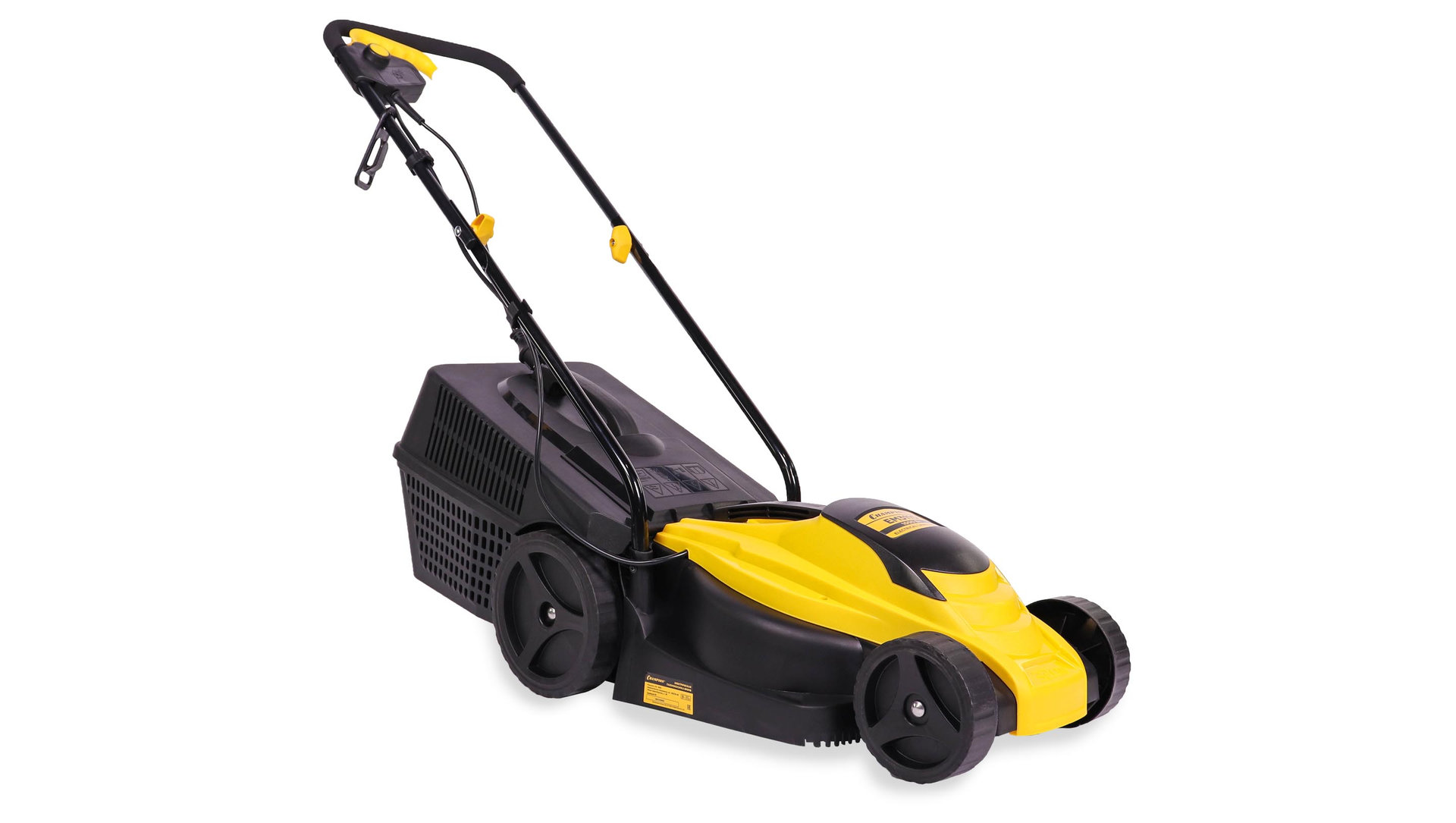 Газонокосилка эл. CHAMPION EM3110 (1 кВт пласт.травосб. 30л ширина 320мм 20-60мм, 6,8кг) (EM3110)