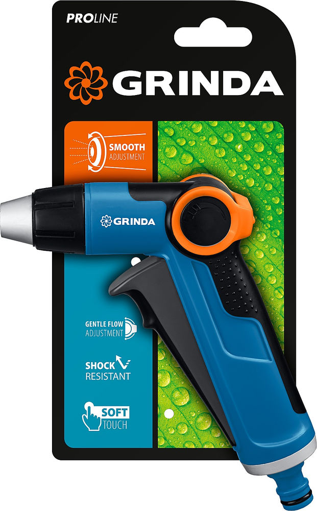 Поливочный пистолет X-R, с регулятором напора, плавная регулировка, курок спереди, двухкомпонентный, PROLine GRINDA 8-427113_z02