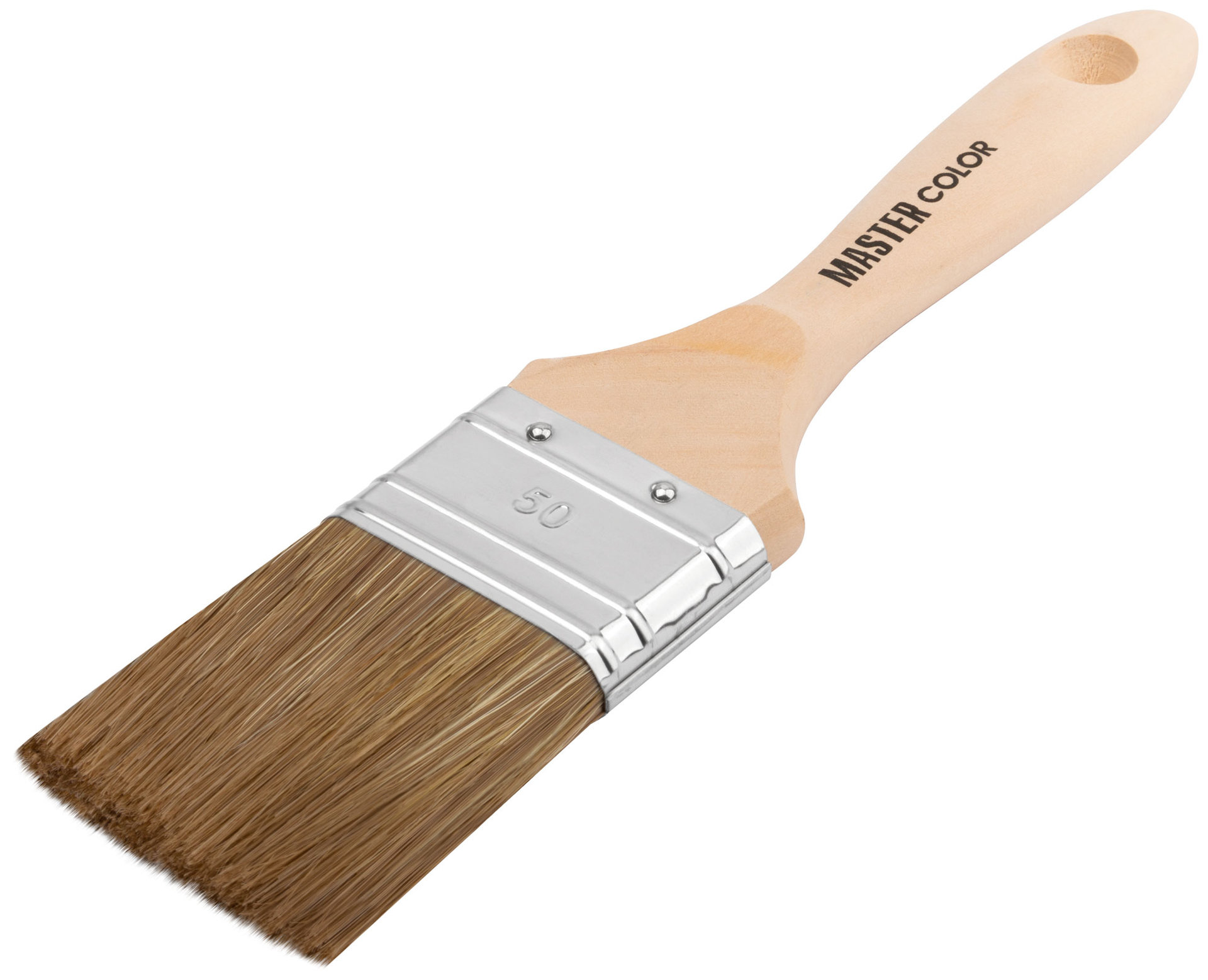 Кисть флейцевая, толщ. 16 мм, 70% ПЭT/30% натур.щетина, нерж. обжим, ширина 50 мм (30-0023д)