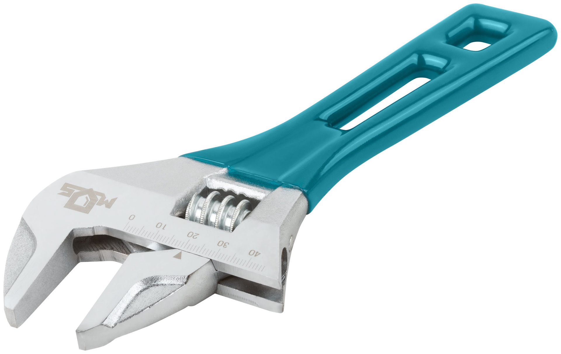 Ключ разводной с тонкими губками, пластиковая накладка на ручку, 200 мм ( 45 мм )