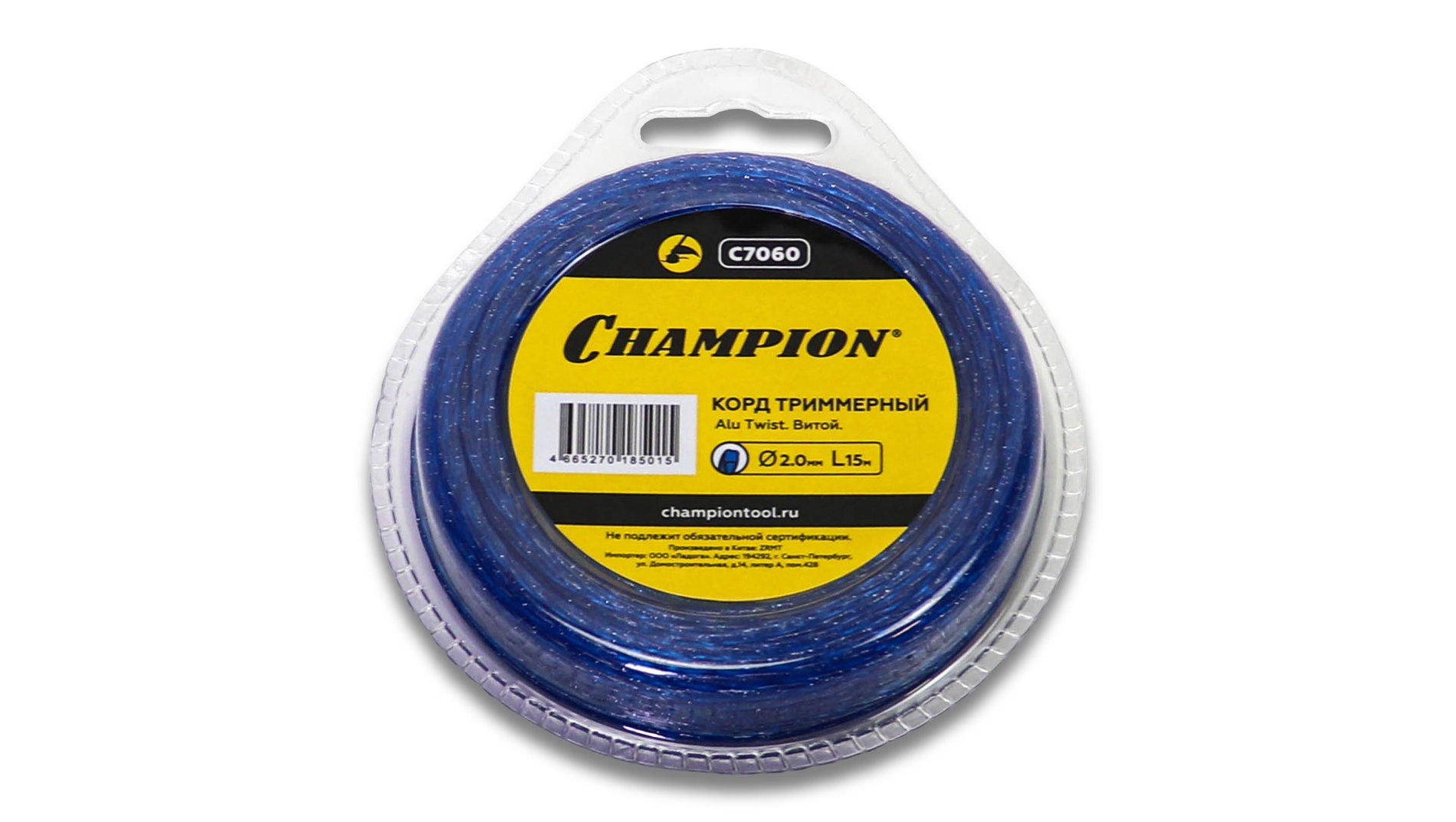 Корд трим.CHAMPION Alu Twist 2.0мм*15м (витой) (C7060)