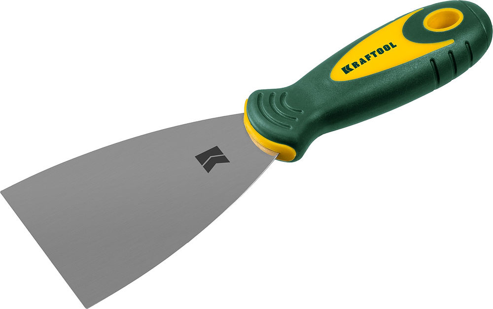 Шпатель 75 мм, х-образное профилированное полотно, двухкомпонентная ручка, нержавеющий KRAFTOOL 10035-075