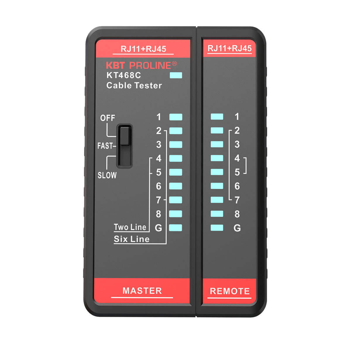 LAN-тестер кабельный KT 468С серия PROLINE (КВТ) (88552)