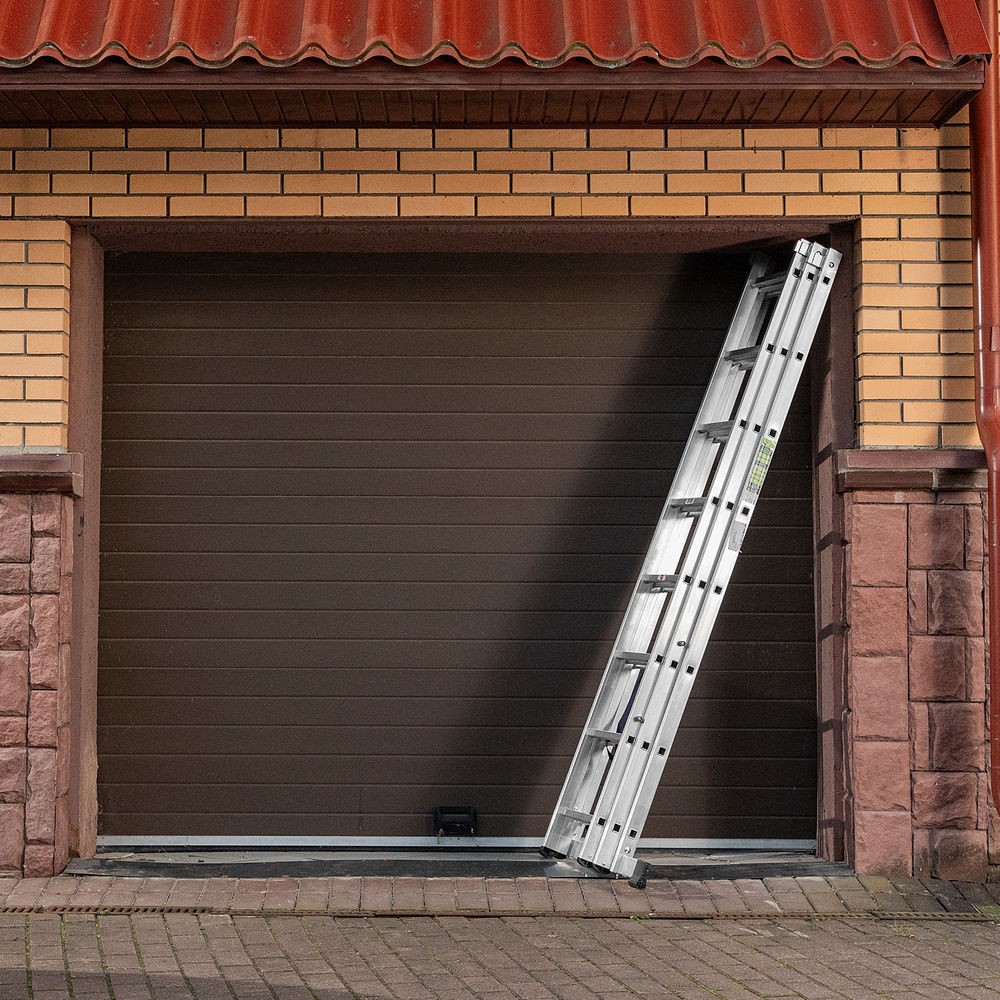 Лестница, 3 х 8 ступеней, алюминиевая, трехсекционная, Сибртех (97818)