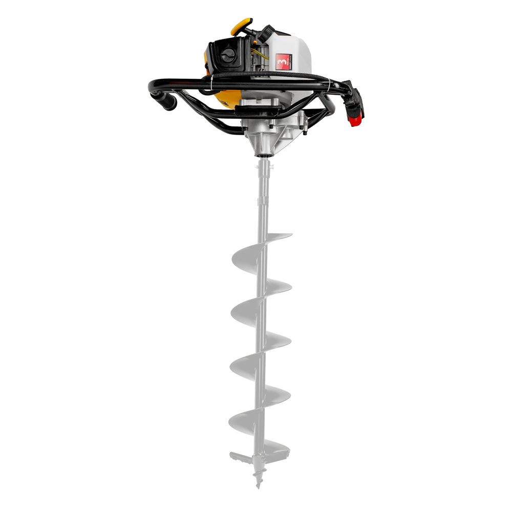 Мотобур DX-52, объем двигателя 52 см3, соединение 20 мм, без шнека Denzel (56001)