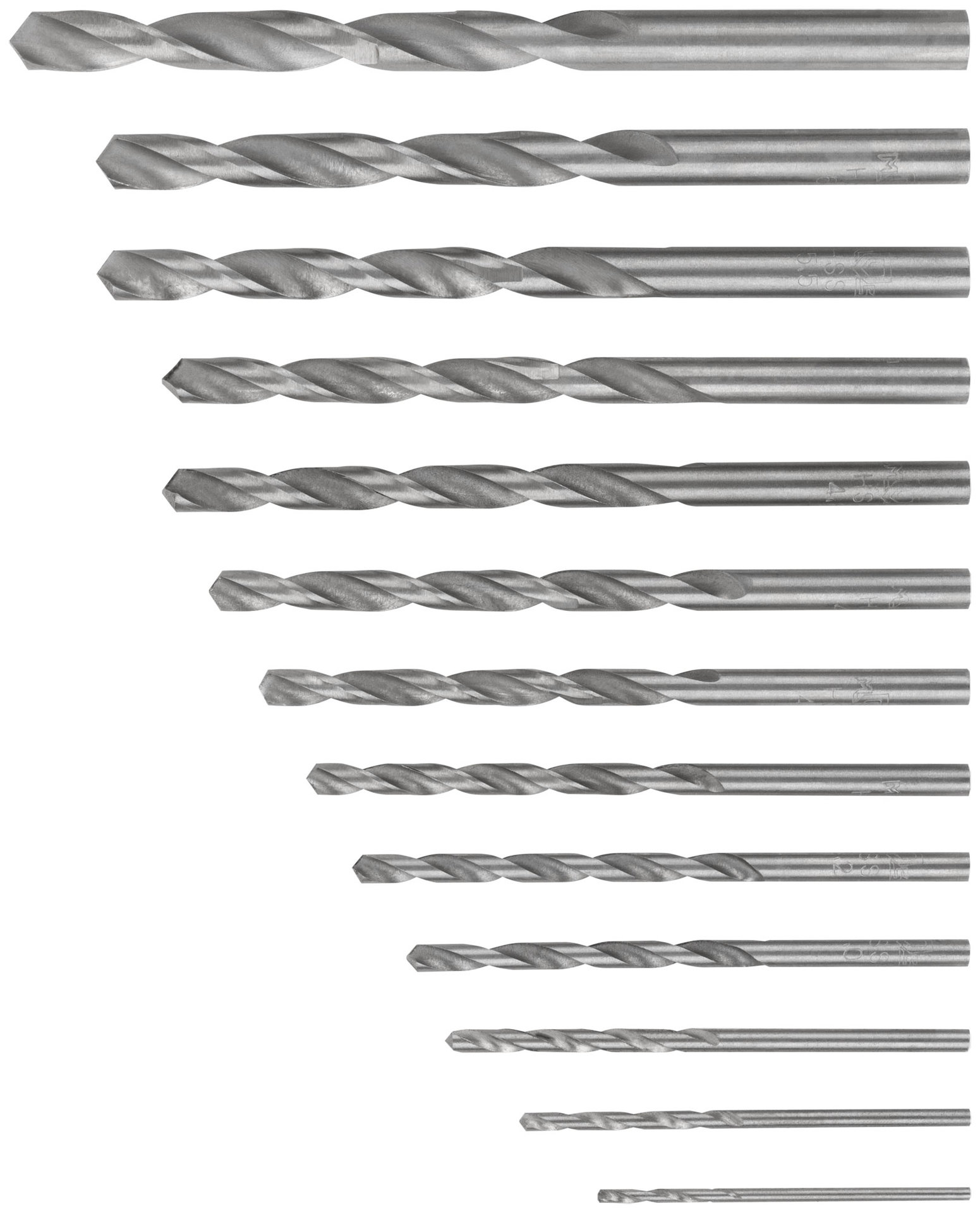 Набор сверл по металлу HSS, угол заточки 118°, пласт. кейс, 13 шт. (1.5-2.0-2.5-3-3.2-3.5-4-4.5-4.8-5-5.5-6-6.5мм) (35602М)