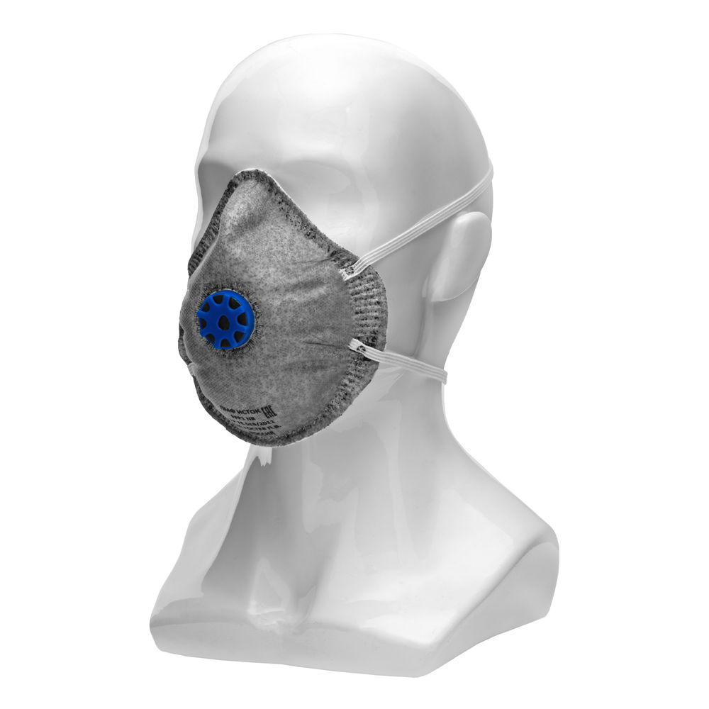 Полумаска фильтрующая формов,модельИсток,с угольным слоем,с клапаном выдоха, FFP1 NR, 10шт (892487)