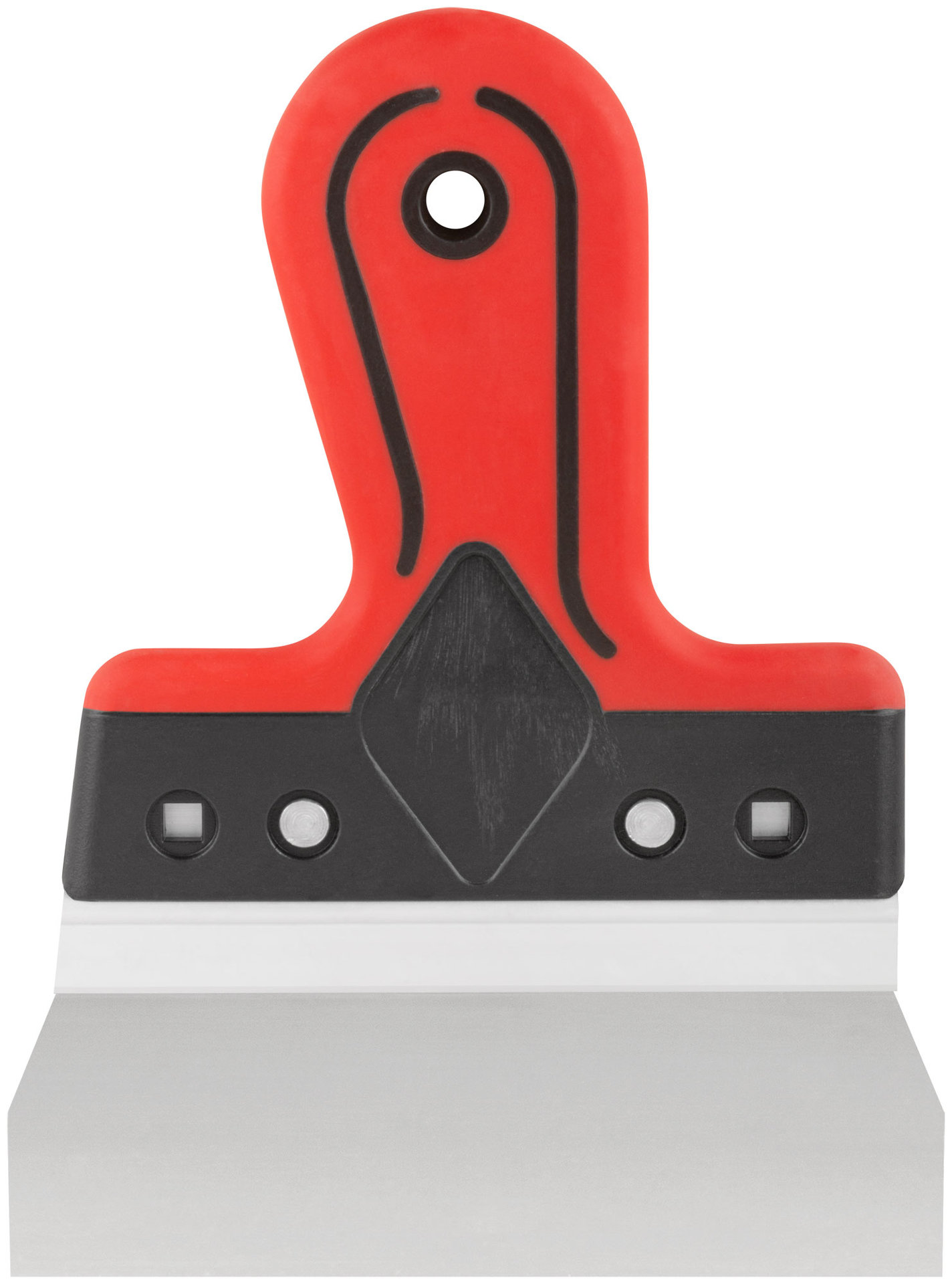 Шпатель фасадный Профи, нержавеющая сталь, прорезиненная ручка 150 мм (06421)