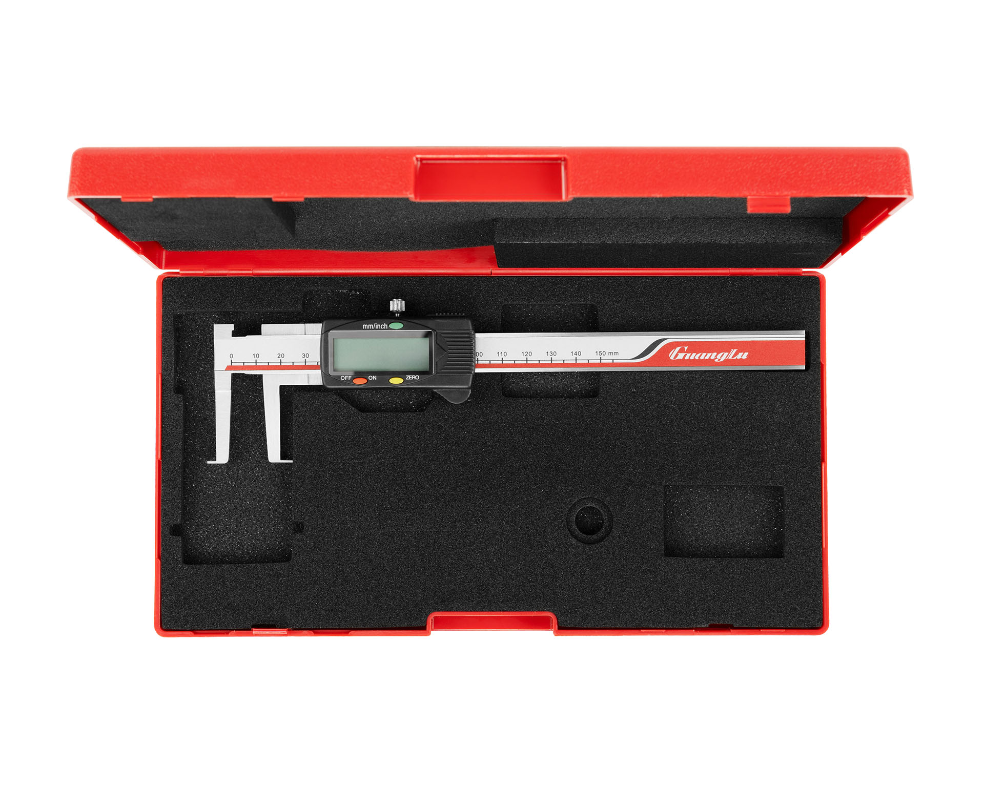 Штангенциркуль цифровой 14-150 0,01 с лезвийными измер. губками для внутр. канавок 115-111 Guanglu