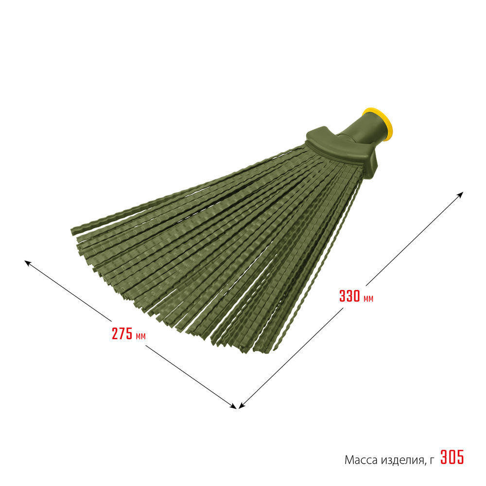 Пластиковая метла плоская веерная 380 х 240 мм полипропилен коническое резьбовое соединение СИБИН 39220_z02