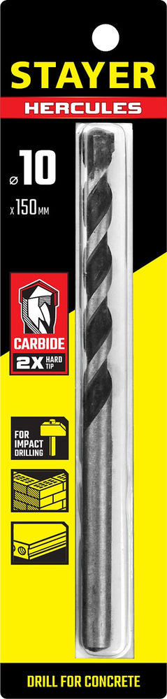 Сверло по бетону Hercules, 10 x 150 мм STAYER Professional 2915-150-10_z01