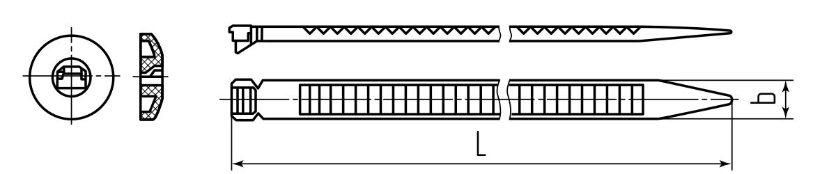 Стяжка нейлоновая КСК 8х280 (черн) (100шт) (Fortisflex) (83503)